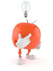 Poster - Tomato character thinking