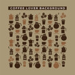 © sirikornt - Coffee Lover Background Vector Illustration