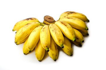 Ripe Banana on white background