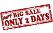 Big sale only two days