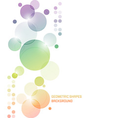Fototapete - Abstract vector background with overlapping colored circles.