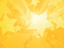 Stars Abstract Rays Yellow Background