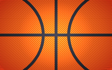 Horizontal ball texture for basketball, sport background, vector illustration