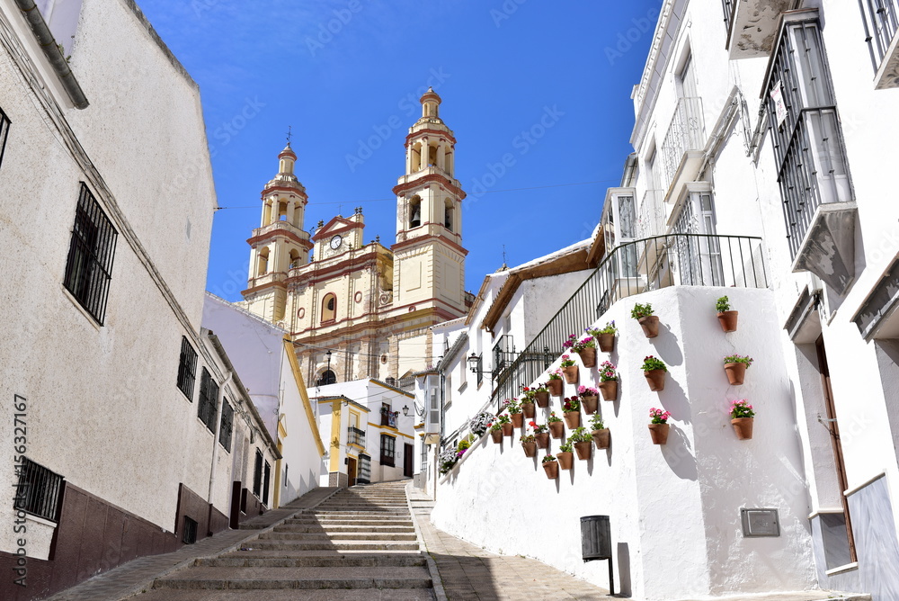 Church of Our Lady of Incarnation in Olvera, Cadiz povince, Andalusia, Spain - obrazy, fototapety, plakaty 