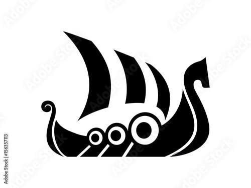 Photo  Drakkar sign. Viking transport ship