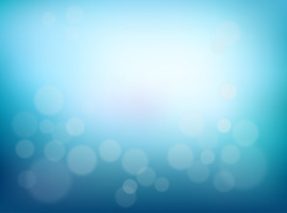 Canvas Print - Abstract Blurred background. Blue gradient backdrop with bokeh effect 