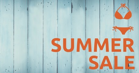 Poster - Orange summer sale text and bikini graphic 