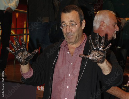 Adult Film Star And Producer John Stagliano Displays His Hands Covered With Cement During His Induction Adult Film Star And Producer John Stagliano Displays His Hands Covered With Cement During His Induction