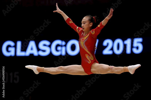 Mao Yi Of China Performs Her Floor Routine During The Women S Team