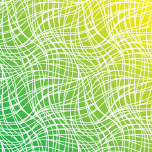 Seamless Green  Net Pattern With Lines. Abstract Monochrome Wave Nature Eco Background.