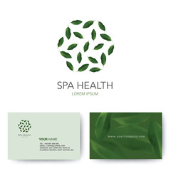 Wall Mural - Spa Healthy Yoga Hotel and Resort Logo Symbol, Vector illustration