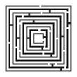 square maze, labirynth vector symbol icon design.