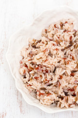 Poster - boiled rice on white bowl