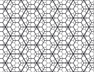 Geometry line hexagonal seamless pattern for surface design, fabric, wrapping paper. Modern abstract repeatable motif .