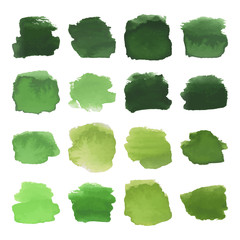 Green blots watercolor set