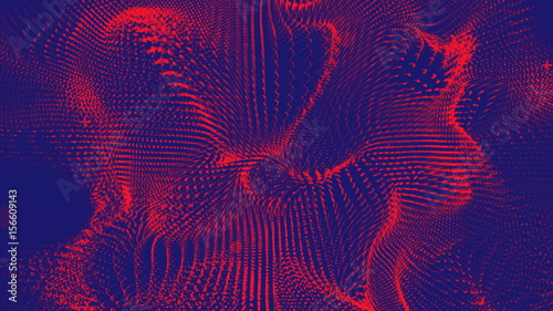 abstract illuminated duo tone plexus background Canvas Print