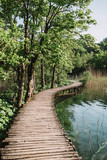 Fototapeta Most - Wooden path in Plitvice Lakes, Croatia