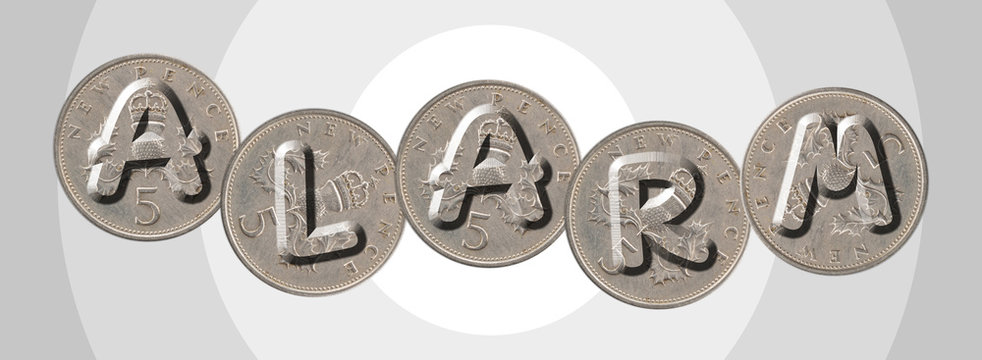 ALARM – Coins on radial background