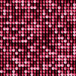 Seamless abstract pattern of pink garland mosaic. Bright shiny round sequins foil.
