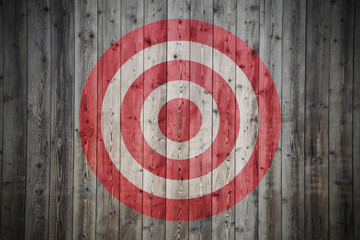 target on the wooden wall