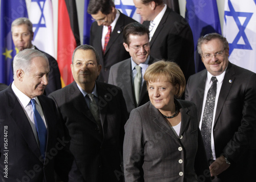 German Chancellor Merkel Israeli Prime Minister Netanyahu And