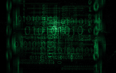 Poster - Abstract technology green background