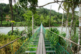 Fototapeta Dziecięca - Local suspension bridge at Kota Belud, Sabah