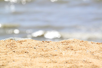 Wall Mural - Beautiful beach sand and sea background