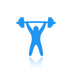 Sticker - weightlifting icon