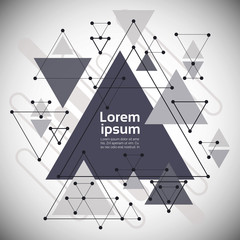 Poster - Abstract Triangle Geometrical Background Banner Copy Space Vector Illustration
