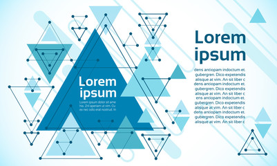 Poster - Abstract Triangle Geometrical Background Banner Copy Space Vector Illustration