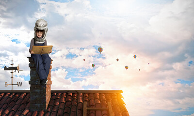 Wall Mural - Dreaming of becoming a spaceman
