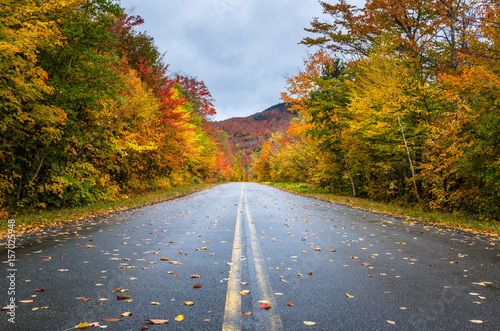 opuszczona-gorska-droga-w-deszczowy-dzien-jesieni-wspaniale-kolory-jesieni-adirondacks-upstate-new-york