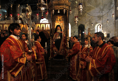 greek orthodox patriarch of jerusalem metropolitan theophilos leads the orthodox christmas procession inside the church of - When Is Greek Orthodox Christmas greek orthodox patriarch of jerusalem metropolitan theophilos leads the orthodox christmas procession inside the church of - When Is Greek Orthodox Christmas