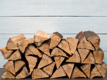 Firewood Stacked Stacks