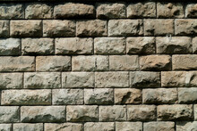 Wall Of Gray Porous Stone