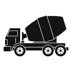 Wall Mural - Truck concrete mixer icon simple