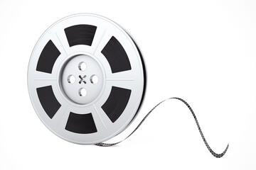 Poster - Film Reel with Cinema Tape. 3d Rendering