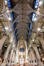 Architecture Of The Interior Of St. Patrick's Cathedral In New York City