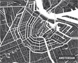 Minimalistic Amsterdam city map poster design.