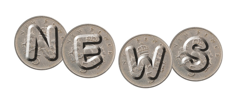 NEWS – Coins on white background