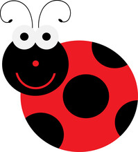 Ladybug On A White Background