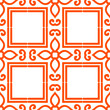 Orange luxury background seamless with ornamental pattern on white