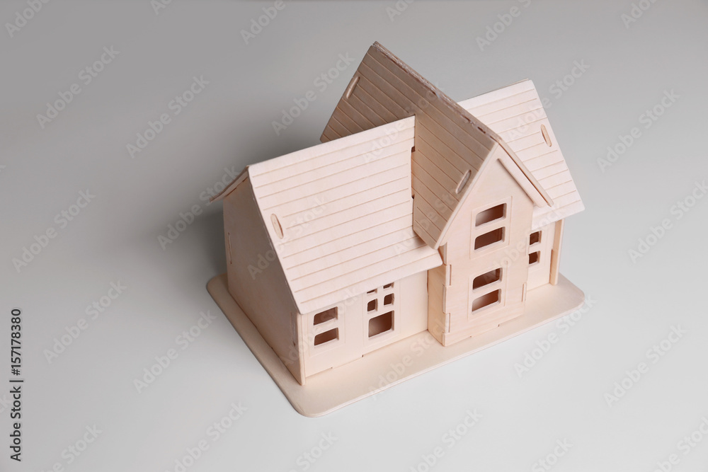 House model on white background