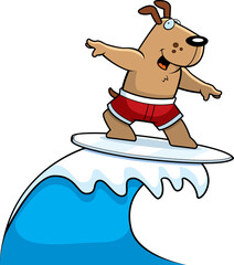 Sticker - Dog Surfing