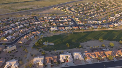 Phoenix Arizona Aerial View of Houses