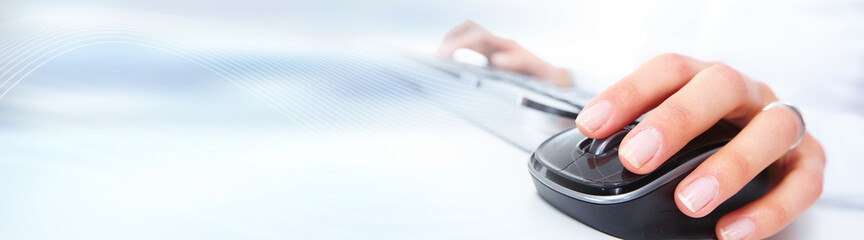 Aufkleber - Hand with computer mouse
