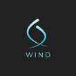 Wind logo vector illustration. Creative abstract wind logo concept symbol