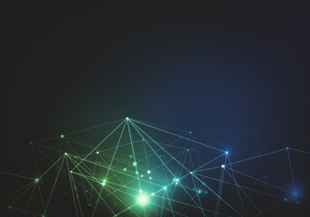 Poster - Blue and green backdrop, Technology concept