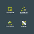 Simple minimal logo set.Flat abstract logo for your company. Vector design template.